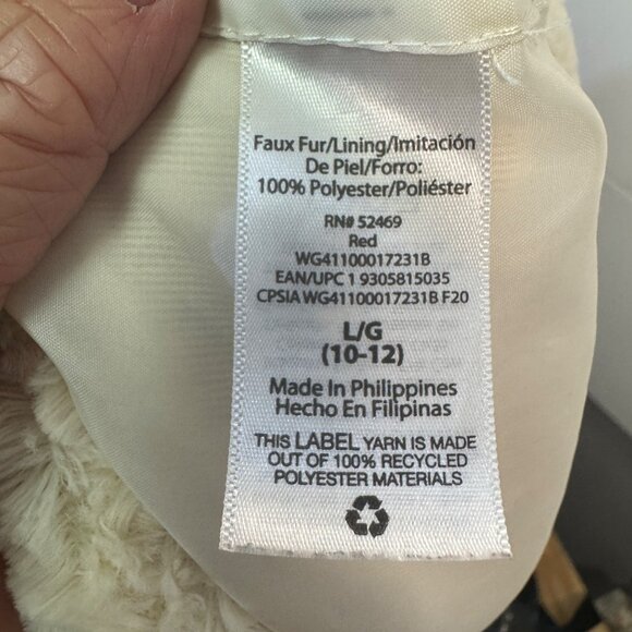 Girls Wonder Nation Ivory Faux Fur Vest Size L (10-12) - Picture 5 of 5